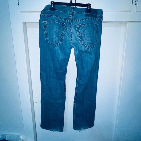 True Religion Jeans Ricky Relaxed Straight No Flap Size 38x33 USA Men's - Picture 4 of 16